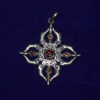 Iron Cross Shape Silver Pendant